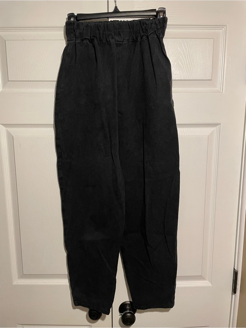 eli & barry pant 1 - Women's Washed Black Elastic-Waist